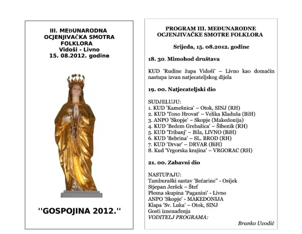 Gospojina 2012 - KUD RUDINE